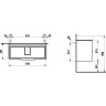 Шкафчик LAUFEN BASE 930 x 390 x 530 мм для раковины 810287, с 2 ящиками, белый матовый 4.0241.2.110.260.1