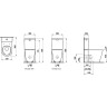 Унитаз компакт LAUFEN KARTELL без бачка и сиденья 8.2433.7.000.000.1
